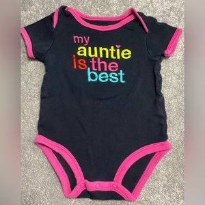 My Auntie is the Best 90s inspired baby girl onesie, funny aunt shirt Y2K
